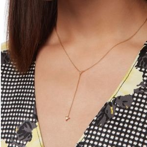 JENNIFER ZEUNER Ava Mini Lariat Necklace NEW